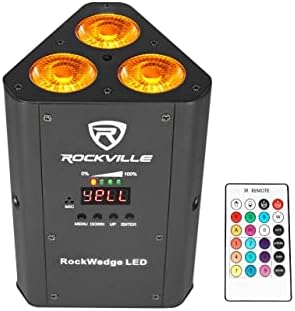 Съдържание на пакета Rockville ROCKWEDGE Черен (6) Акумулаторни безжични светлини Par + Калъф за зареждане