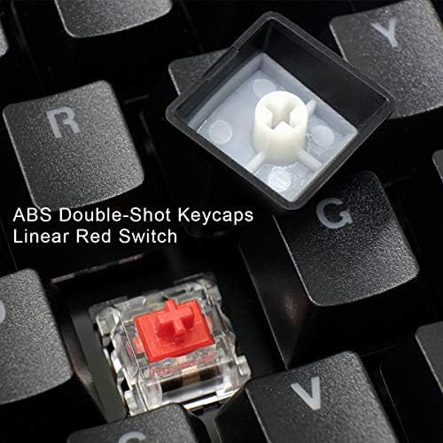 Комбинирана Безжична клавиатура и мишка, Velocifire KM01 87-Червен Ключ Превключвател, Безжична Механична клавиатура с подсветка Леден