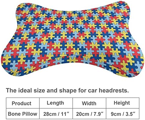 Пъзел Информираността за Аутизма Автомобилната въздушна Възглавница за шията, за Шофиране Комплект от 2-Те Седалки на Автомобил на облегалката