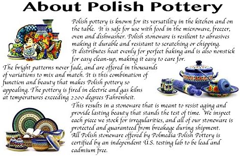 Полска Керамични сахарница на 7 унции от Ceramika Artystyczna (Тема Воден лале) + Сертификат за автентичност