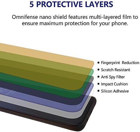 Защитно фолио за дисплея на Galaxy S8 Plus Privacy 2-Way Anti Spy (2 опаковки), Пълно покритие, полноклеящийся лепило Nano Shield 3D Curve