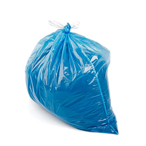 Алуминиеви, пластмасови торби за боклук на 13 литра 0,7 ОЧАРОВАТЕЛЕН Син цвят с завязками - 24 x 27 - Опаковка от 60 броя - дом, кухня,