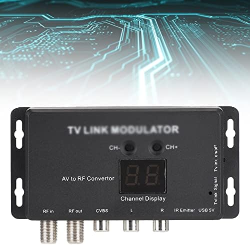 BKDFD UHF TV Link Модулатор на AV-Радиочестотни Конвертор IR удължител с 21-канальным дисплей PAL/NTSC Допълнително Пластмаса