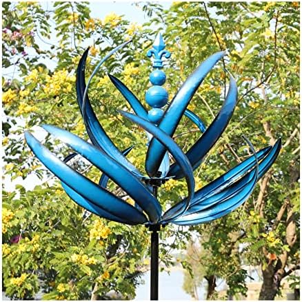 LimeHill Wind Spinner за двора и градината - Големи Метални Кинетические Вятърни Скулптура, Уличен декорация за двор (27 x 91 инч)