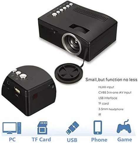 Видео проектор Мини Full HD led проектор за домашно кино USB TV HDMI TF 1080P Видео Домашен Шрайбпроектор за вътрешно/външно използване