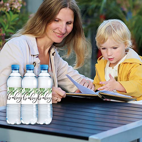 Етикети за бебешки бутилки с вода ANNATZQ Зеленина, Естествена Водоустойчива Обвивка за бутилки с вода за къпане, Зелени