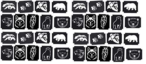Колекция от мечки (Шаблони за airbrushing с пайети за татуировки Мечка)