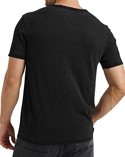 Мъжки t-shirt Henley От Innie Solly С Къс Ръкав, Ежедневни Памучен Базова Тениска Slim Fit