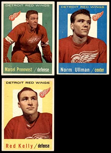 1959-60 Победи Детройт Ред Уингс В екипа на сет Детройт Ред Уингс (сет) VG+ Ред Уингс