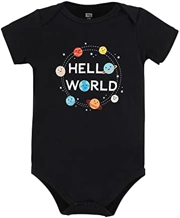 Детски Памучни Боди Hudson Baby Унисекс, Happy Planets, 9-12 Месеца