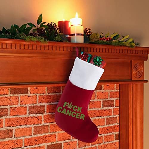 Майната Трева Рак Коледни Окачени чорапи Чорапи за Коледно Камина Празничен Начало Декор