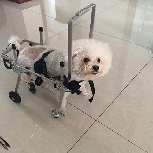 Yacanna 4 Колела Инвалидна количка за кучета с пълна поддръжка, Количка за рехабилитация на домашни любимци, Регулируеми колела