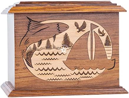Дървената урна, ръчно изработени СИК за човешкия пръст - Дървени кошчета за риба - Лодки Ръчна изработка - Погребална Кремационная урна за
