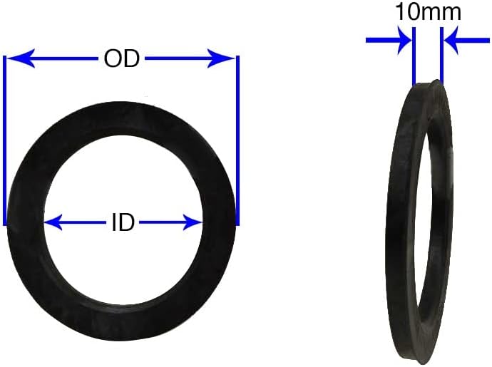 Джанти аксесоари Комплект части от 4-те центрических пръстените на главината диаметър 73 мм до 65,10 мм, поликарбонат (Пръстен