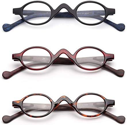 Очила за четене в пружинном панта JM 4 Двойки Кръгли и 3 Двойки Овални + 5.0
