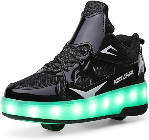 Ylllu Децата LED USB Зареждане на Обувки за Ролери с Колело Обувки с Подсветка Роликовая Обувки, Акумулаторни Ролкови Обувки за Момичета,