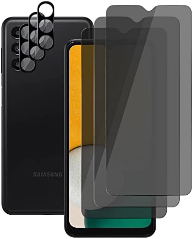 UZWZW (3 + 3) За Samsung Galaxy A13 4G / 5G (3 опаковки) Защитен слой от закалено стъкло за защита на екрана от шпионски и (3 опаковки)