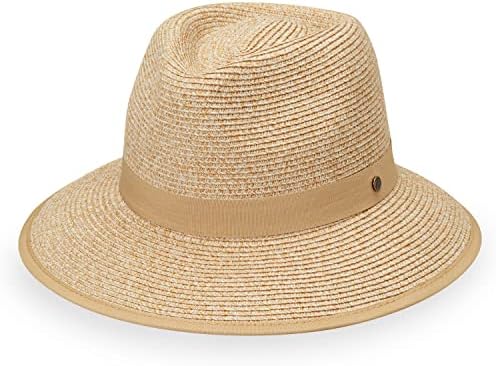 Дамски фетровая шапка фирма Wallaroo Petite Gabi Fedora – UPF 50+ – Усилие – Регулируем – Упаковываемая Много малка,