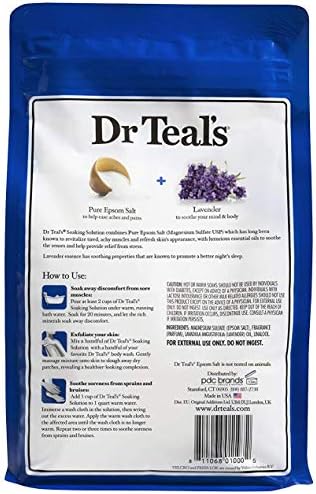 Подаръчен комплект Dr. Teal's за вана с английска сол за Деня на майката (2 опаковки по 3 кг всяка) - Успокоява и усыпляет лавандула,