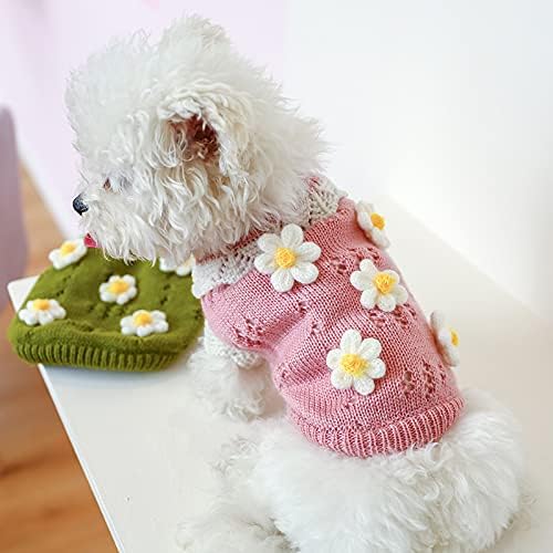 Клопоновый Пуловер за Кучета, Вязаный Класически Трикотаж, Поло, Зимата на Топло Палто в Студено Време за Кученца от Малки
