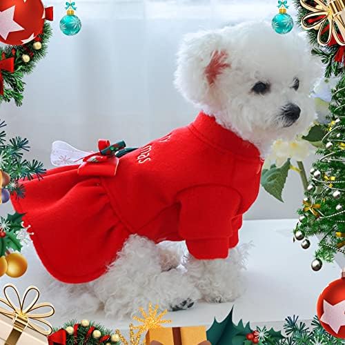 Коледно Облекло за кучета, Пуловери с Снеговиком, Топли Празници Пуловери за кучета, папийонка, Рокля за кучета, Коледно Облекло
