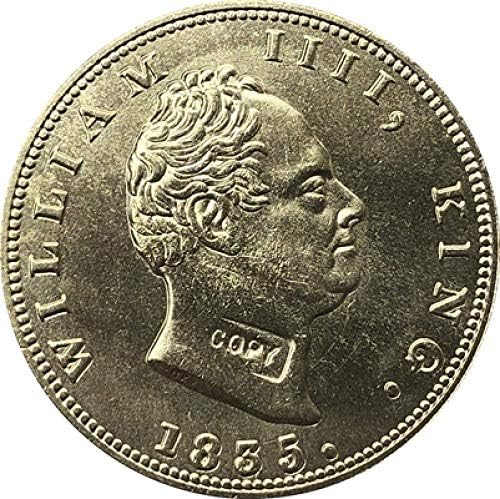 1835 Индия-Британски монети 2 Мохура Копие от 32 мм Копие Подарък за Него