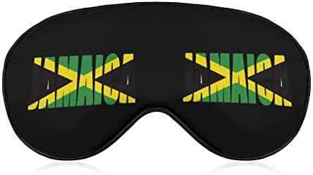Маска за Сън с Флага на Ямайка е Лесна Маска, Със Завързани Очи, джоб за Маска за Очи с Регулируема Каишка за Мъже И Жени