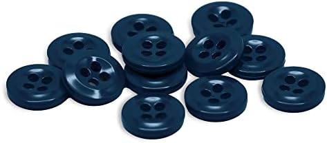 Средни сини Копчета 20Л Пуговица с 4 дупки Пуговица за Шиене Кръгла Пуговица 13 мм Пластмасови Копчета 0,5 инча за Бродерия Тежкотоварни