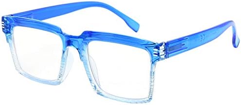 Дизайнерски очила за четене Eyekepper за жени - Мода считывающие на устройство с голям размер - синьо + 1,50