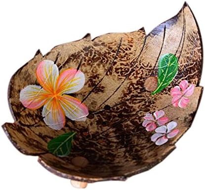 Гълъб На Флота Кокосови Черупки От Яйца Във Формата На Лист Препарат За Съдове С Ръчно Рисувани Цветя Притежателя На Бижута