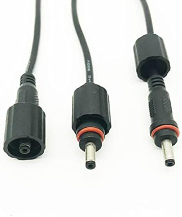 Liwinting Водоустойчив IP67 удължителен кабел dc 3 м /9,84 фута 3,5 мм x 1,35 мм Удължител за постоянен ток, 2 бр. Черно