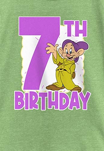 Тениска Disney Snow White Дунга, 7th Birthday Girls Хедър За Момичета