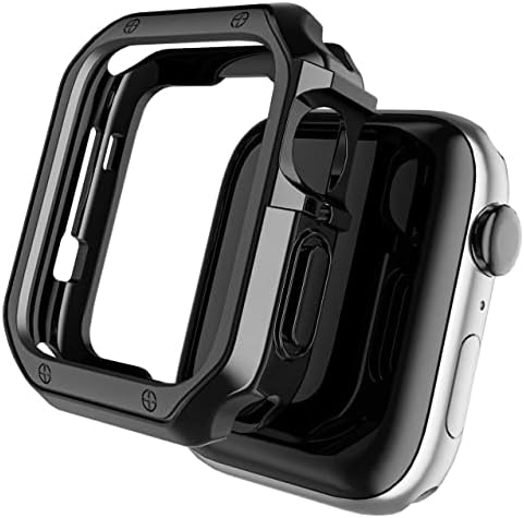 KANUZ Каишка от неръждаема стомана + Силиконов калъф за Apple Watch Band 45 41 44 40 38 мм 42 мм, рамка-броня за iwatch Series
