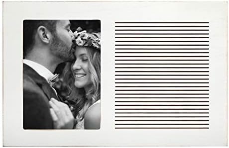 Фоторамка за сватбен бланка Pearhead, Реквизит за снимки, за да споделя Помолвкой, датата на вашата сватба, Сватба хэштегом