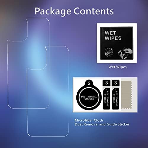 Conleke [2 опаковки със защитно фолио за задната част на iPhone 14, защита от драскотини/ мехури / пръстови отпечатъци, защита на екрана