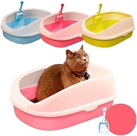WSABIG Голяма Кутия за котешки тоалетни, тава за котешки тоалетни, Лопата за Тоалетна, кутия за домашни любимци Кученца, Котки, Домашен
