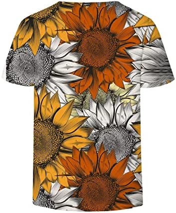 Тениска за Момичета с Къс Ръкав 2023, Дълбоко V-Образно Деколте, Памучен Блуза с Графичен Принтом и Цветен Модел Тениска за