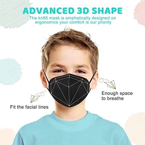 Бебешки еднократни Маски за лице Kn95 - 50 опаковки Диша Защитни цветни детски маски за лице KN95 5 Слоя Защитни Чашечных Пылезащитных