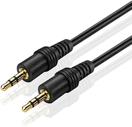 TNP Позлатен аудио кабел 3.5 мм (10 фута) - Жак за свързване на Допълнителни Стереогарнитуры AUX мъж към мъж, Преходен Тел, Штекерный