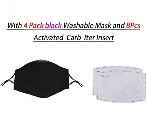 Черни маски за лице, Регулируем Моющаяся маска за еднократна употреба, за Защита от прах, полени, дразнещи газове, мъгла,