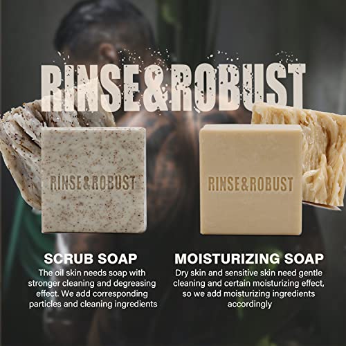 Мъжки сапун за измиване и Добро физическо Ръчно изработени сапуни, 5,3 унции (опаковка от 6 броя), Набор от сапун за баня, Ръчно изработени,