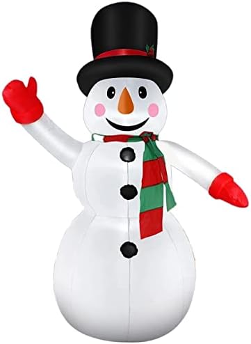 EESLL Надуваеми Коледна Украса Открит Коледен Надуваем Снежен човек Надуваеми Червени Ръчни Коледни Светлини Коледна украса за дома и