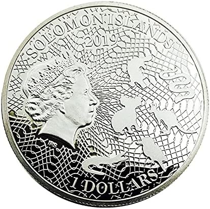 Австралийско Животно Възпоменателна Монета Коала, Кенгуру Крокодил, Змия Зимородок Сребърно Покритие Монета 2019 Британската