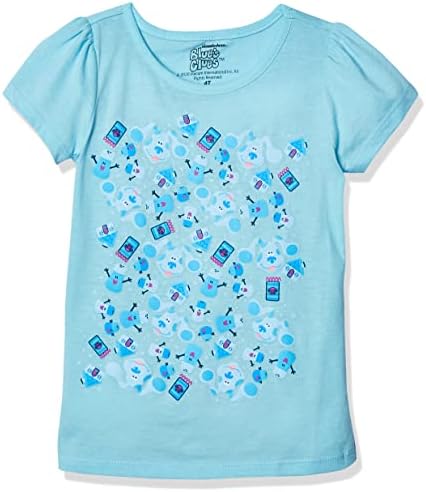 Тениска с къс ръкав за момичета-деца Nickelodeon Blue Подсказки и ти -Синьо, Джош, Магента
