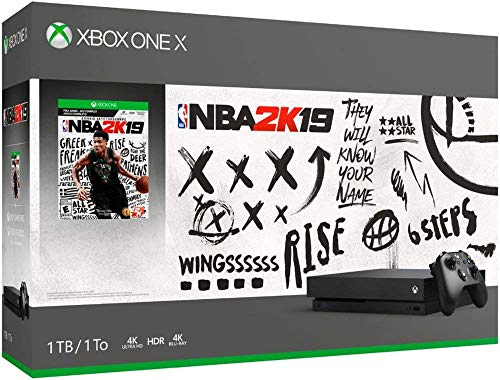 Пакет Microsoft Xbox One X 1TB NBA 2K19 + Armed Forces II (Специално издание) Безжичен контролер | Включва: конзола Xbox One X 1 TB, напълно