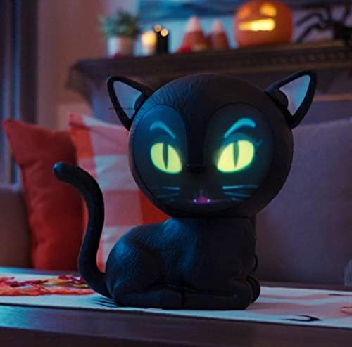 ANIMAT3D Eek The Cat Говори Анимиран Черна котка, с Вграден проектор и високоговорител Plug'n Play