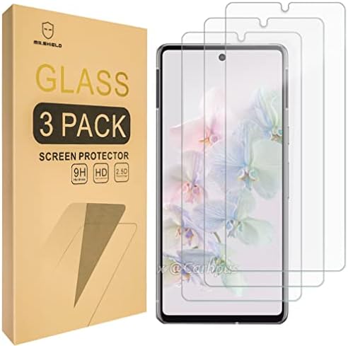 Mr.Щит [3 опаковки] е Предназначен за Google Pixel 7a [Закалено стъкло] [Японското стъкло твърдост 9H] Защитно фолио за екрана с доживотна