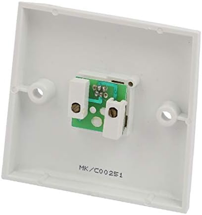 Телефон на X-DREE Телефон с една розетка, стенни гнездо, на съединителната лента, табела с бял цвят с винтове (Teléfono Телевизионно