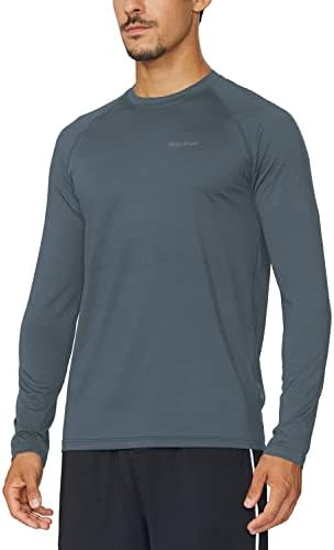 Мъжки ризи за джогинг BALEAF с дълъг Ръкав, бързо съхнещи Спортни Ризи, Спортни тениски