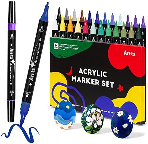 Arrtx 84 Цветни Акрилни писалка за рисуване, включително 24 цвят 30A 30B -Само 3 серии, Маркери за рисуване на Наскальной